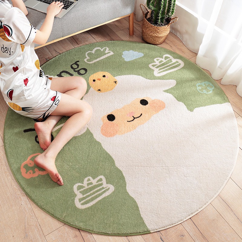 Thảm trải sàn lông cừu, thảm decor trang trí phòng siêu xinh cho bé