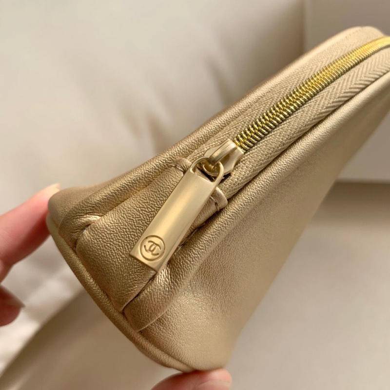 Túi Da pu Đựng Mỹ Phẩm Màu Vàng Thiết Kế Đơn Giản Túi dự trữ  túi giặt Túi dự trữ  túi giặt