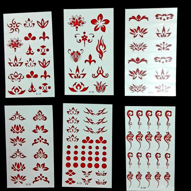 (Được chọn mẫu) Hình xăm nước hình xăm dán tatoo mini stickers chu sa cổ trang cosplay đẹp dễ thương cá tính Hot hit