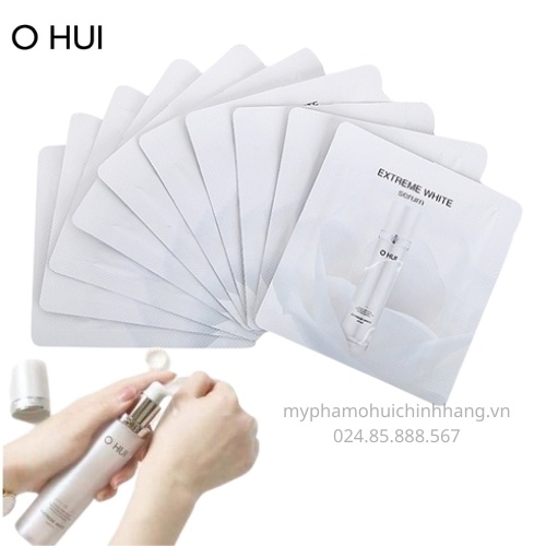 Mua 10 tặng 1 - Gói dùng thử Tinh chất dưỡng trắng da không kích ứng Extreme White Serum - Ohui mini sample - chính hãng