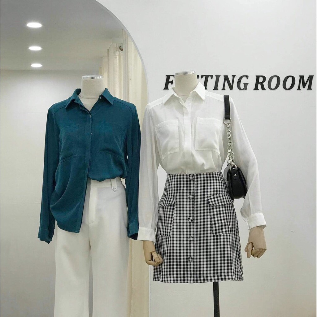 Áo sơ mi công sở nữ Méo shop dài tay chất lụa kiểu Hàn form rộng Alaney | BigBuy360 - bigbuy360.vn