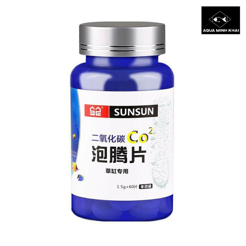 Viên sủi CO2 Sunsun giúp cây phát triển tốt hơn (hộp 60 viên)