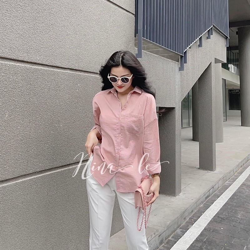 Áo Sơ Mi Chất Đũi Dáng Rộng Nhiều Màu Cực Xinh  YUMI BÁN SỈ