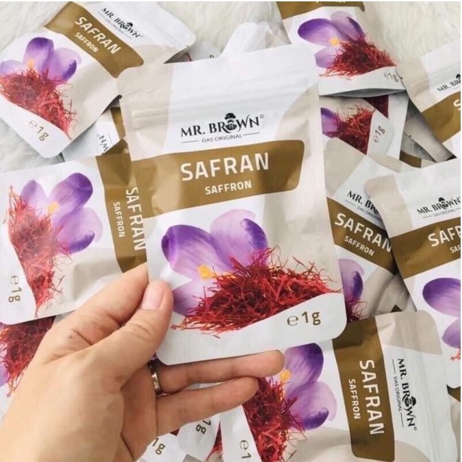 Nhuỵ hoa nghệ tây Saffron Mr. Brown Đức gói 1g, tốt cho sức khoẻ, đẹp da - Shop Viloet