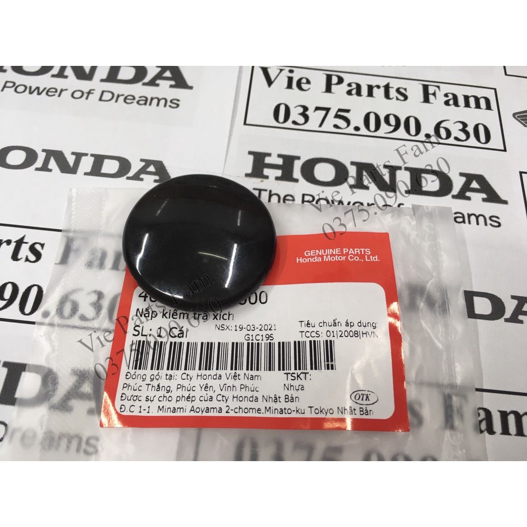 Nút đậy cacte / Nắp Catte / Nắp kiểm tra sên xe số Honda Dream /Wave/ Future/ Blade 110, chính hiệu honda motor vn