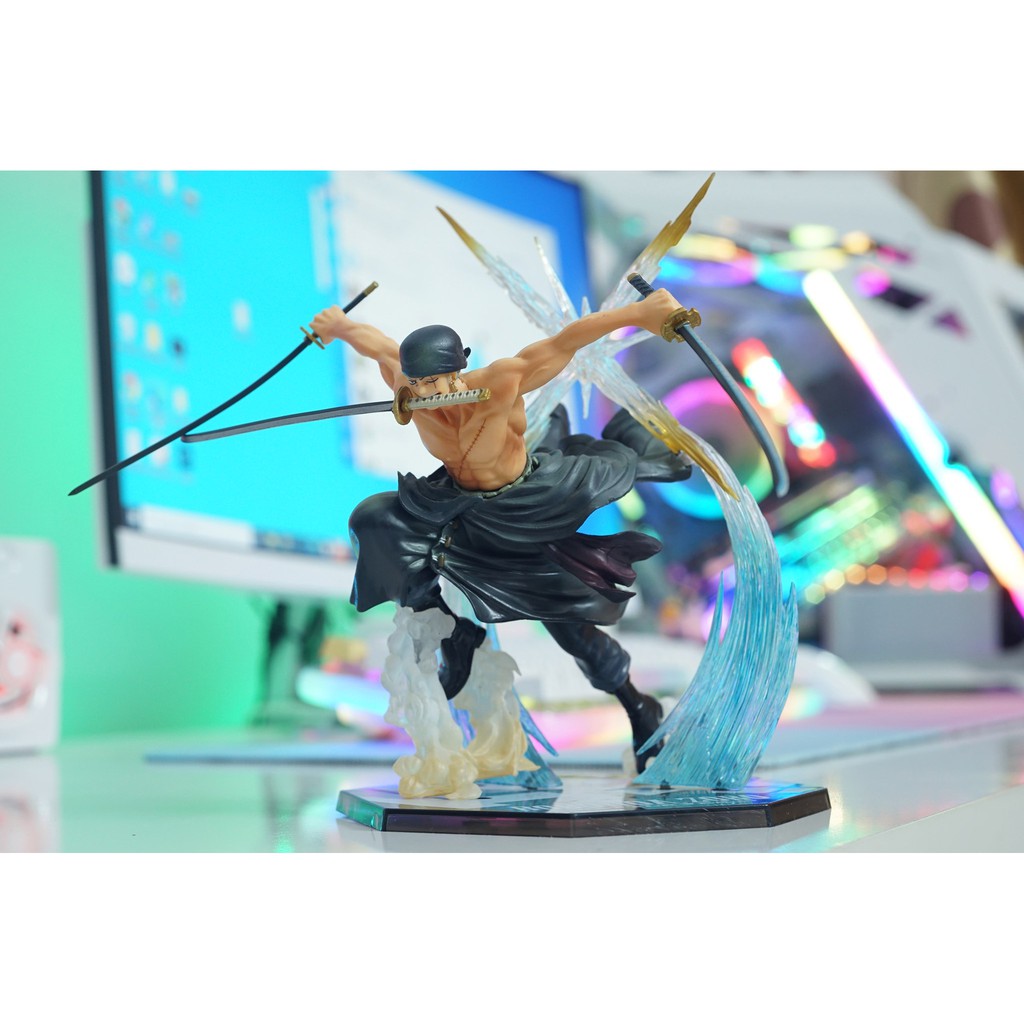 Mô hình One Piece Zoro cầm kiếm siêu ngầu cao 17cm, đủ bộ 4 nhân vật Đảo Hải Tặc