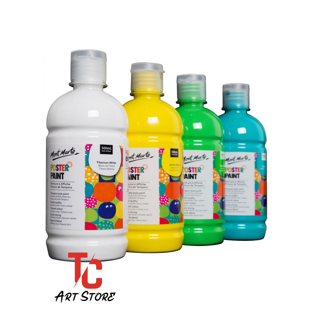 Màu Poster Paint Mont Marte 500ml (Chai lẻ) FULL MÀU