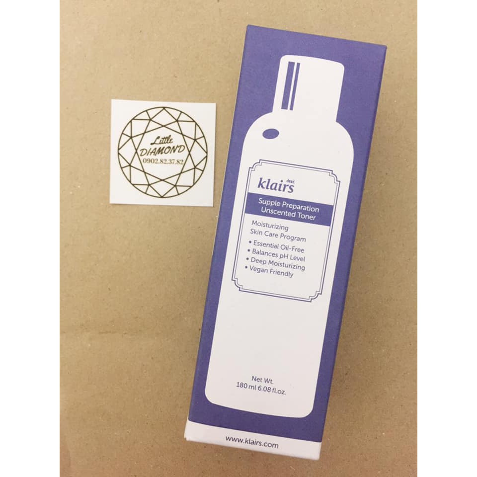 Nước hoa hồng Dear Klairs Supple Preparation Toner 180ml