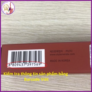 Son kem lì 3ce stylenanda soft lip lacquer