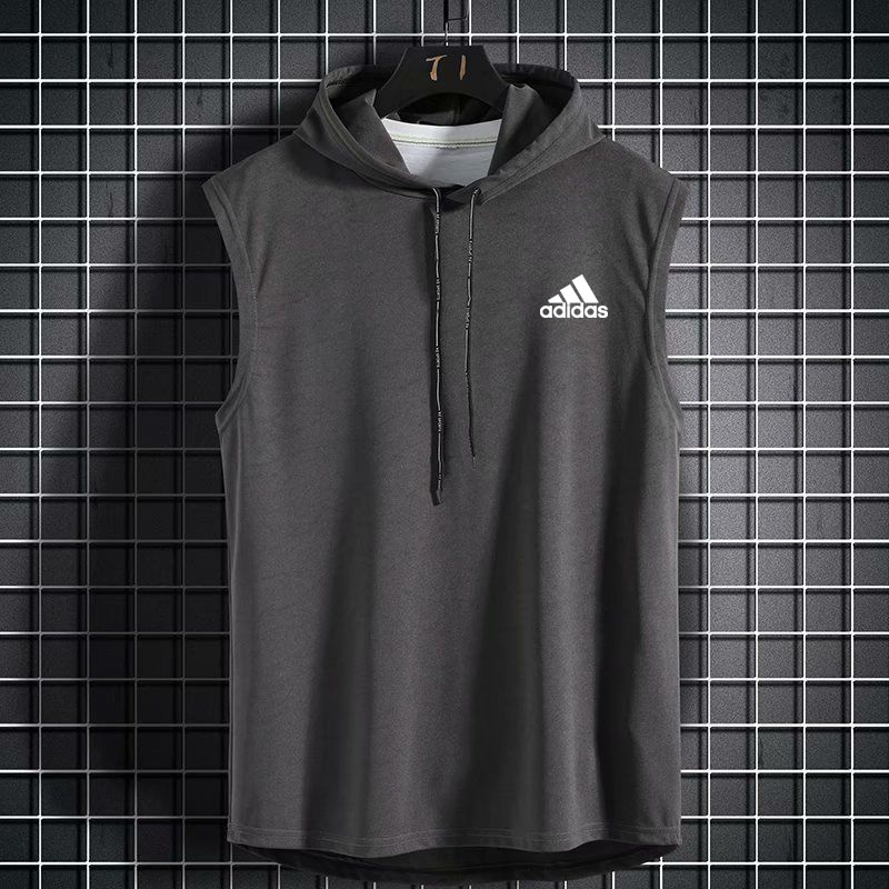 Áo Thun Thể Thao Sát Nách Có Mũ Trùm Dáng Suông Năng Động Thời Trang Phong Cách Hàn Quốc Cho Nam