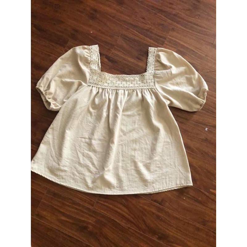 Set đũi cổ vuông viền ren Hàn Quốc mẫu mới | BigBuy360 - bigbuy360.vn