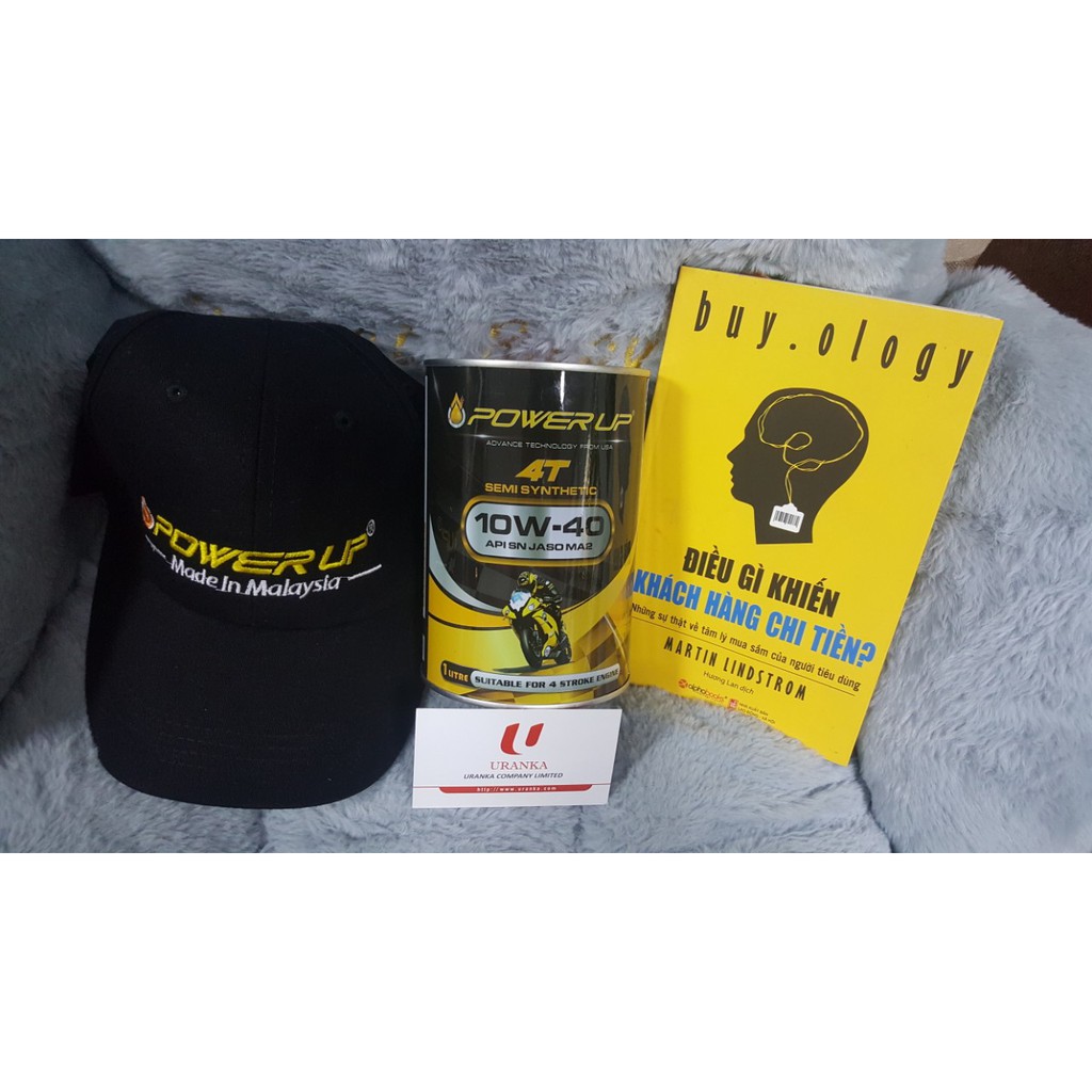 DẦU NHỚT BÁN TỔNG HỢP POWER UP DÀNH CHO XE TAY GA 4T SEMI SYNTHETIC 10W40 API SN JASO MB SCOOTER  0.8L NHẬP K