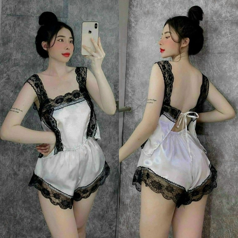 [SẢN PHẨM HOT] Bộ ngủ sexy vải phi mềm ,phom dưới 55kg
