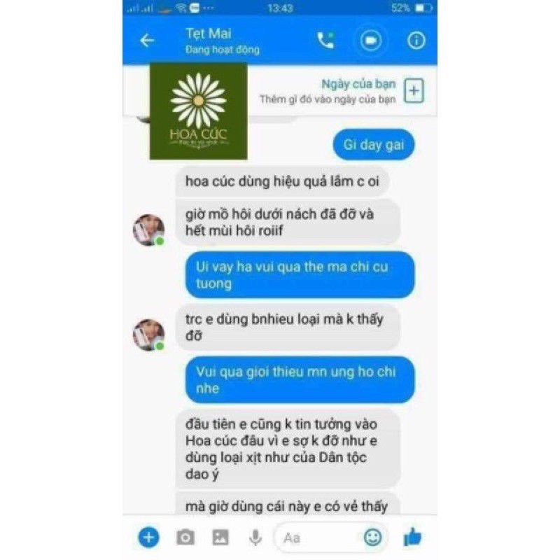 Xịt hôi nách hoa cúc