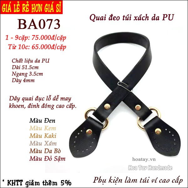 Quai đeo túi xách da PU kiểu BA073