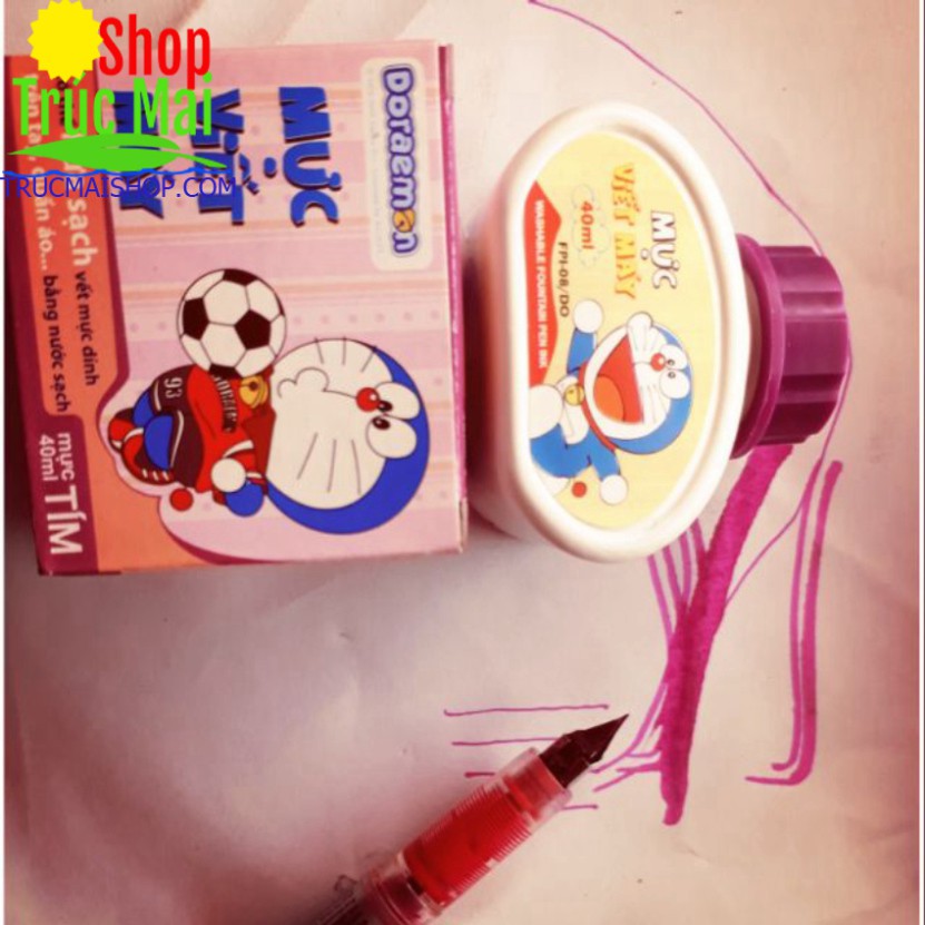 Mực tím luyện chữ đẹp lốc 8 lọ 40ml ( màu Tím Mồng Tơi