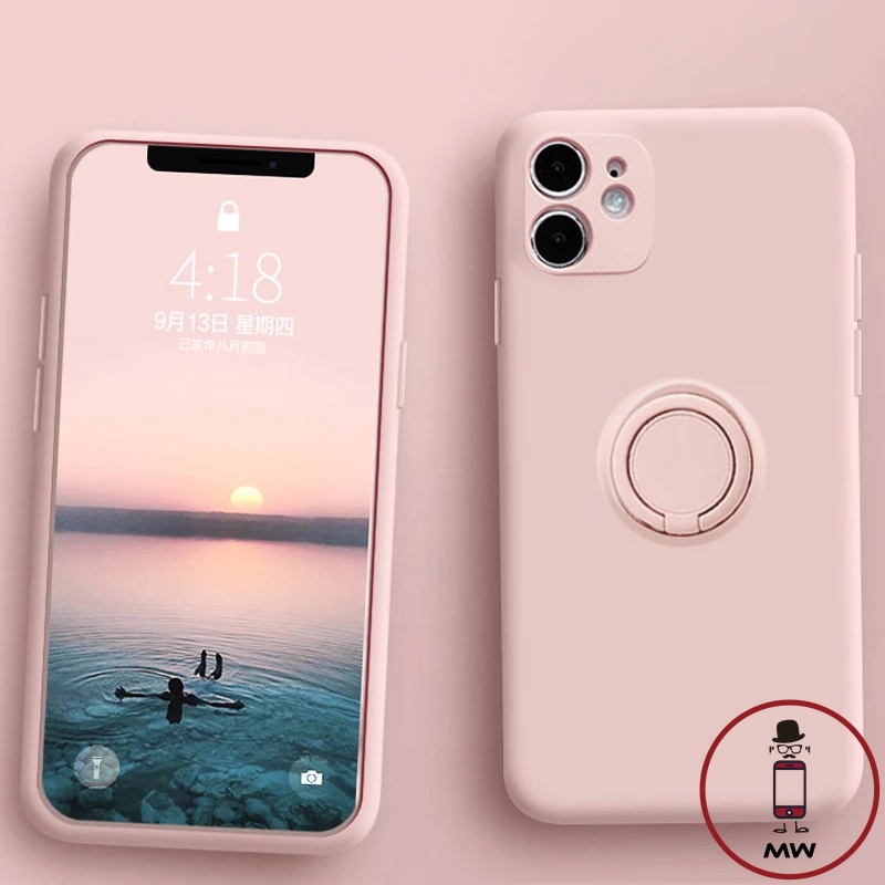 Ốp Điện Thoại Mềm Có Vòng Nhẫn Chống Va Đập Cho iPhone 6 6p 6s 6SP se 7 7p 8p x XR XS Max 11 Promax 12 mini