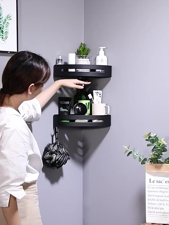 Kệ Phòng Tắm Dán Tường, Kệ Nhà Tắm Treo Tường - YouQin Hợp Kim Nhôm Chống Gỉ, Chống Ẩm, Dán Keo Siêu Chắc | BigBuy360 - bigbuy360.vn