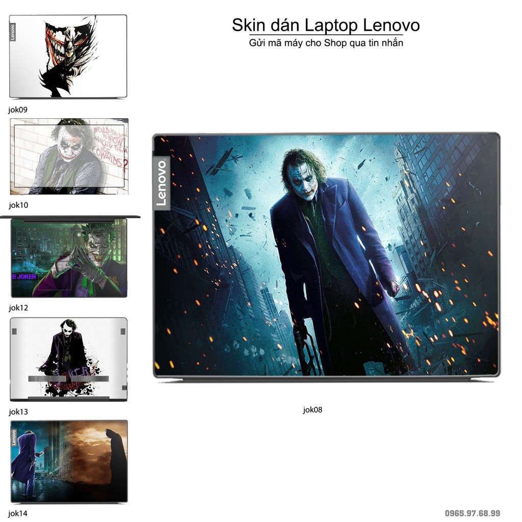 Skin dán Laptop Lenovo in hình Joker nhiều mẫu 2 (inbox mã máy cho Shop)