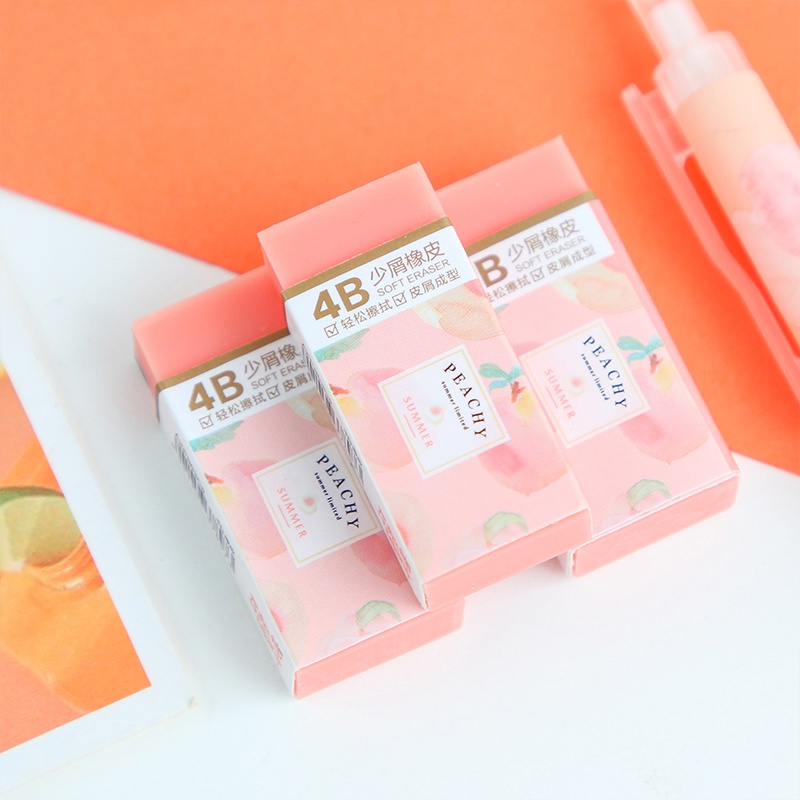 Gôm Tẩy Hình Quả Đào Mềm Mại 4b