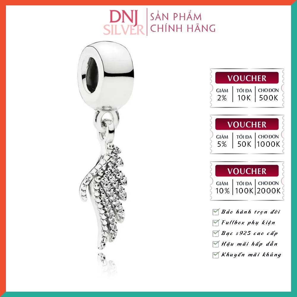 Charm bạc 925 cao cấp, hàng chuẩn bạc - Mẫu Majestic Feathers thích hợp để mix vòng tay charm - DN301