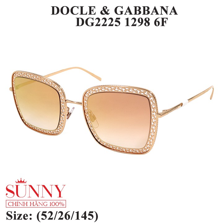 DG2225  - Kính mát Docle &amp; Gabbana chính hãng, bảo hành toàn quốc, sp có kèm tem thẻ chống hàng giả do bộ công an cấp