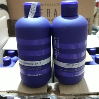 DẦU GỘI XẢ ELGON KHỬ ÁNH VÀNG DÀNH CHO TÓC TẨY TRẮNG NHUỘM CÁC MÀU TONE LẠNH ELGON SILVER SHAMPOO  300ML