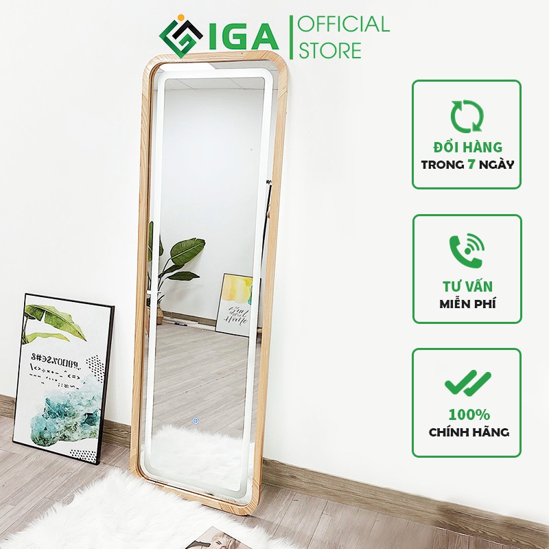 Gương Soi Toàn Thân IGA Viền Đèn Led Cảm Ứng Mirror E - GN25