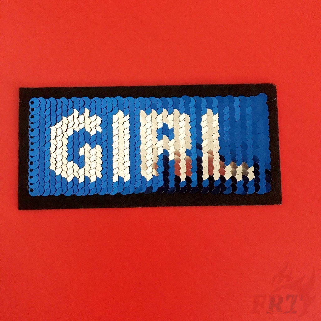 Miếng dán ủi hình cô gái trên quần áo（☸ Letter Sequins Patch ☸）