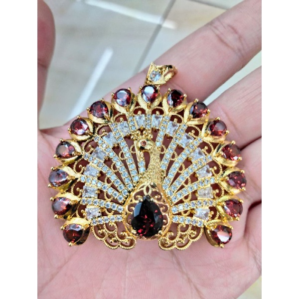 Mặt Dây Chuyền Chim Công Đỏ Cao Cấp Lokalo Shop - Đi Tiệc, Cưới, Bar, Club Cực Sang Chảnh