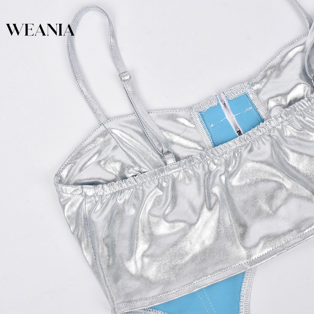 Áo Croptop Da Pu Phối Khóa Thiết Kế Lệch Tà Quyến Rũ Cho Nữ