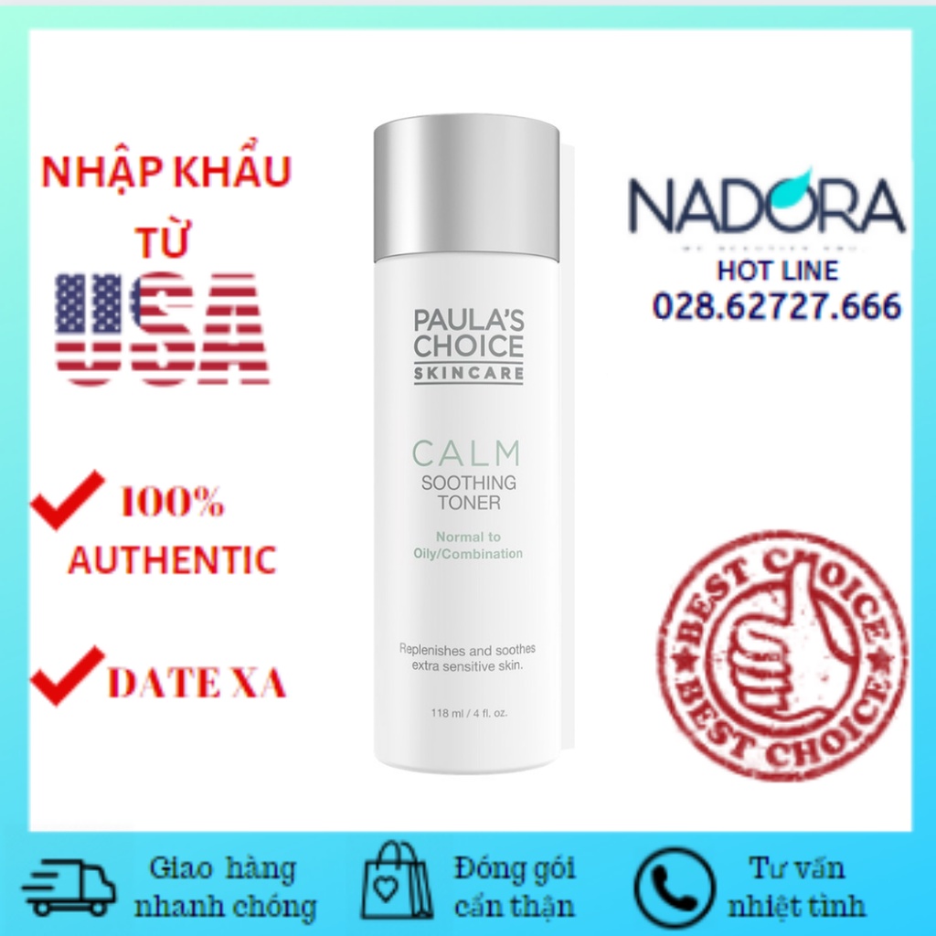 PAULA’S CHOICE CALM Redness Relief Toner - Nước Hoa Hồng cho dầu, da nhạy cảm