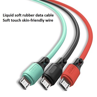 3A Type C/ Lightning/ Micro USB Cable Liquid Soft Silicone Super Fast Charging Data Cable