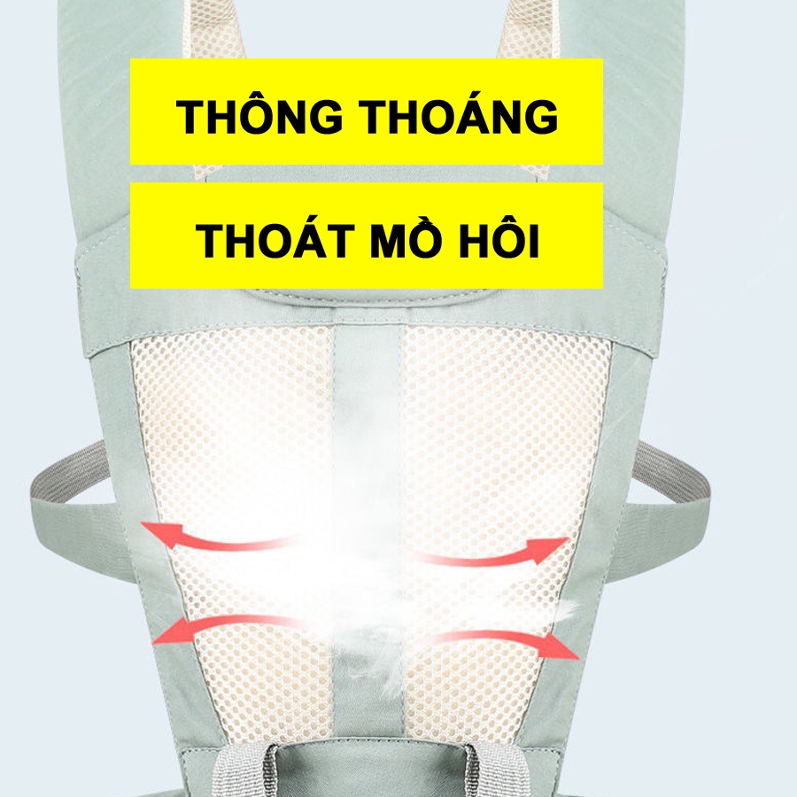 Địu Ngồi Cho Bé ICHIKO Nhật Bản - Thiết Kế Chống Mỏi - Nhiều Tư Thế