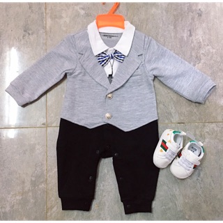 Body liền giả vest bé trai