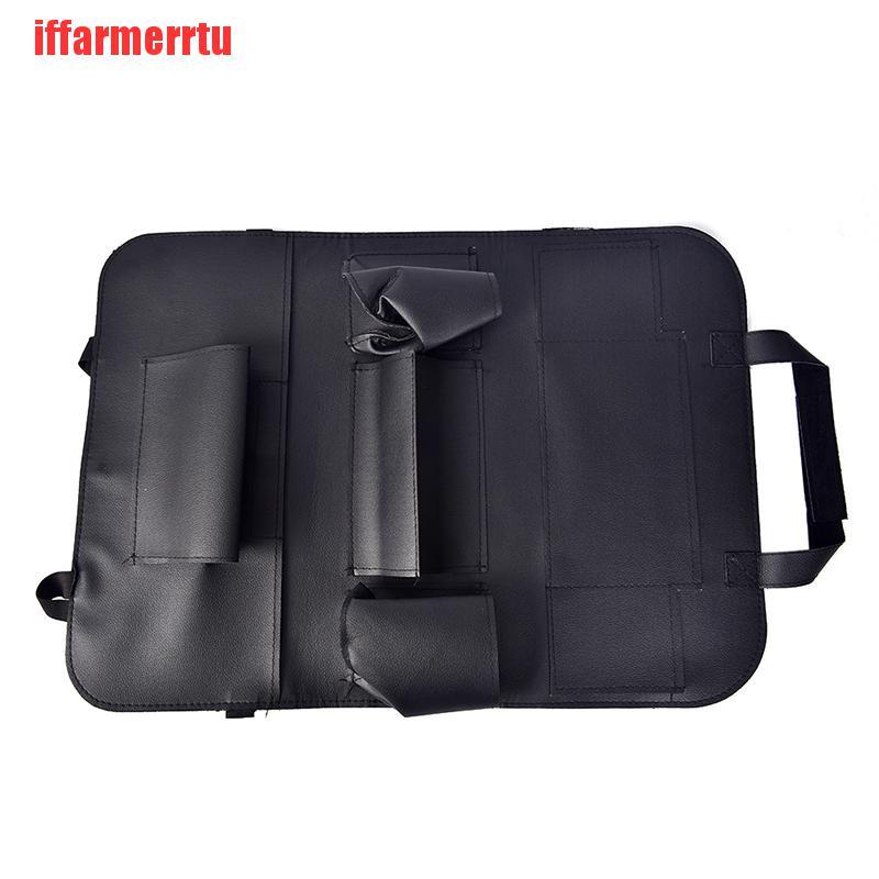 {iffarmerrtu}Black Car Seat Back Multi-Pocket Leather Storage Bag Organizer Holder Universal HZQ