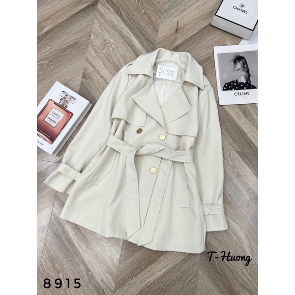 Áo măng tô nữ dáng lỡ, phong cách Hàn Quốc, chất kaki cao cấp