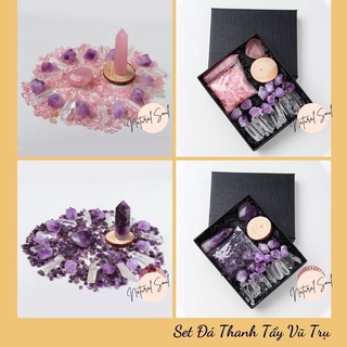 Set đá vũ trụ dùng thanh tẩy tarot - năng lượng xấu - shop natural soul