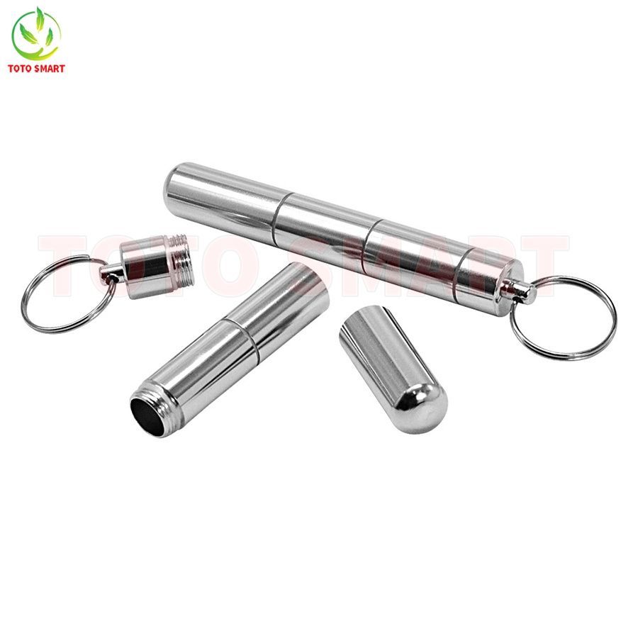 Bộ dụng cụ ngoáy tai lấy ráy tai 4 Khúc Cao Cấp bằng thép, Hộp gỗ, có đèn cho gia đình