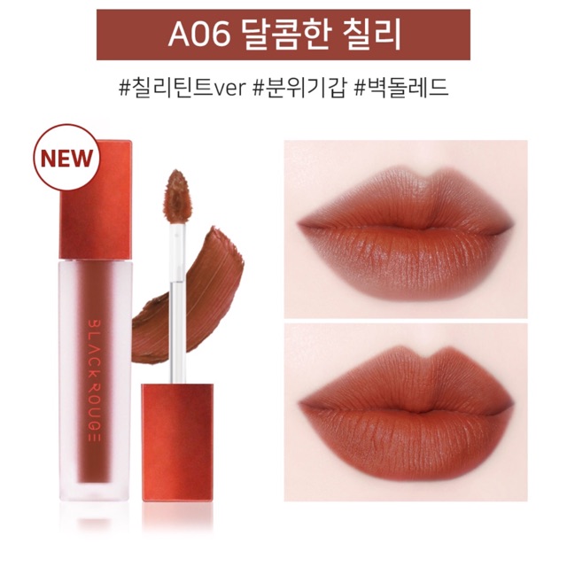 [A01-A07] Black Rouge Air Fit Velvet Tint vỏ đỏ (Có Sẵn)