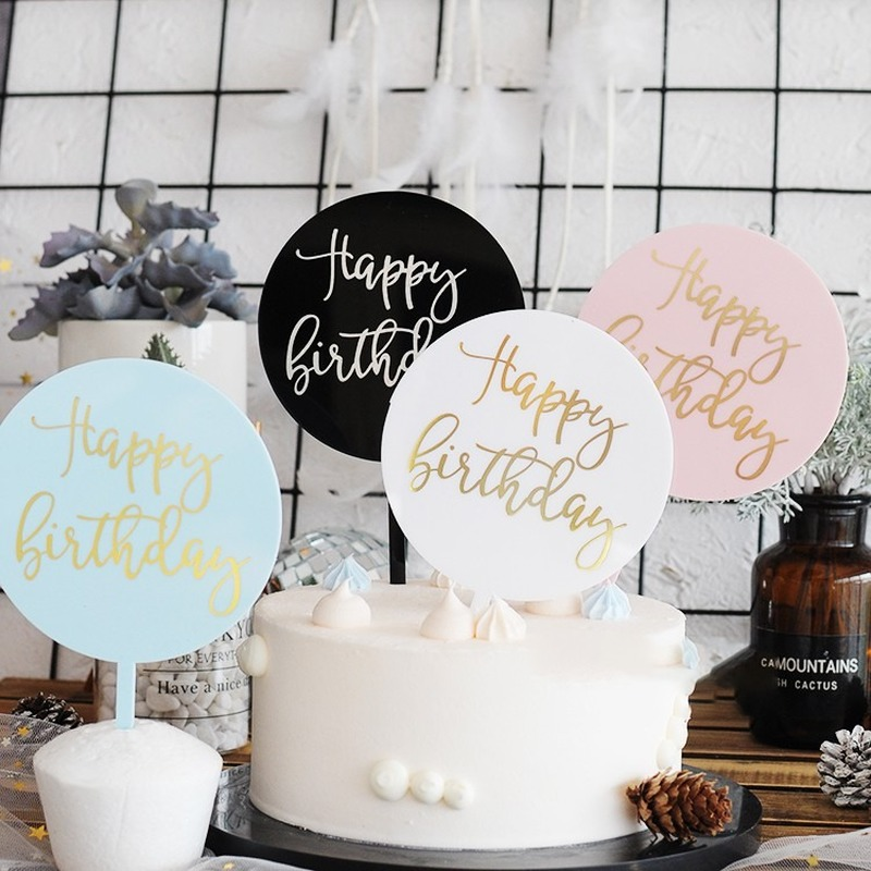Set 12 phụ kiện trang trí bánh sinh nhật dễ thương