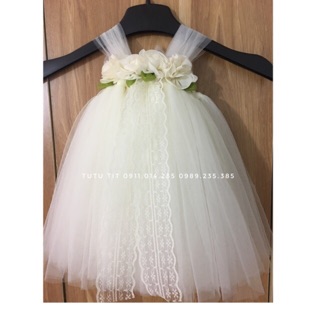 Váy Tutu hoa hồng kèm băng đô cho Bé 9- 12kg