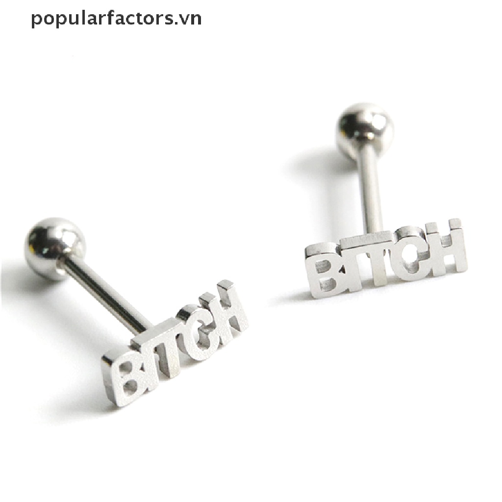 Khuyên Xỏ Lưỡi Bằng Thép Không Gỉ Cá Tính