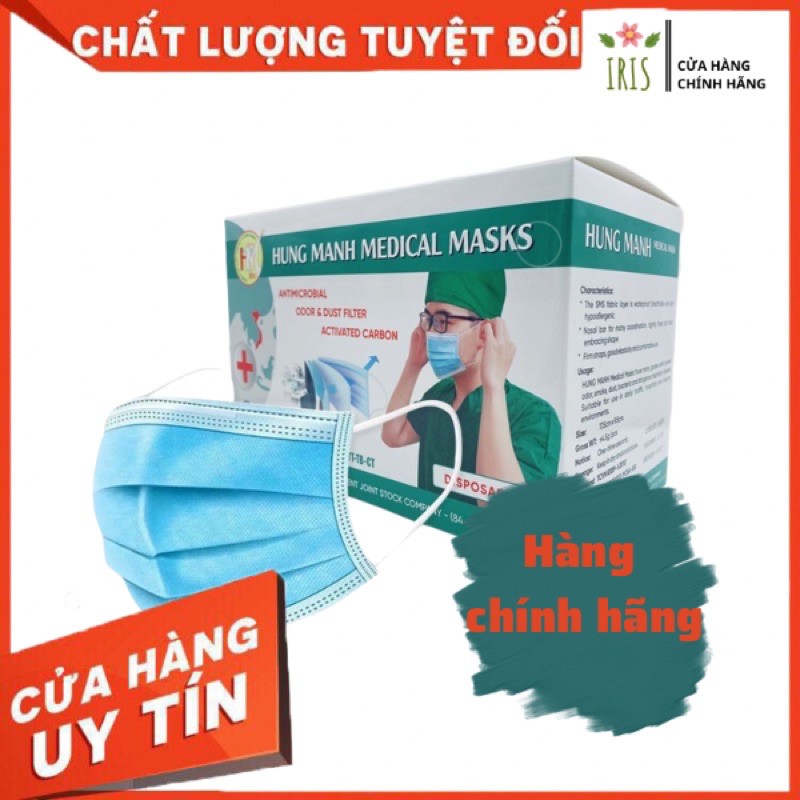 [Chính hãng][Giá gốc]Khẩu trang y tế 4 lớp hộp 50 chiếc