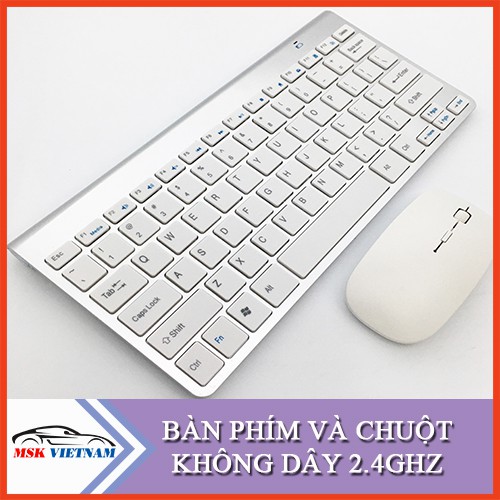 Bàn Phím và Chuột Không Dây Siêu Mỏng 2.4G Tương Thích Đa Thiết Bị Laptop,Máy để bàn, Smart TV