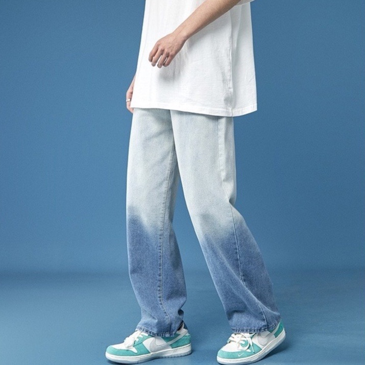 Quần jean đen nam baggy Wash 2 màu xám ống suông rộng dáng đứng vải jeans bò cao cấp 20WE SR01 hottrend 2022