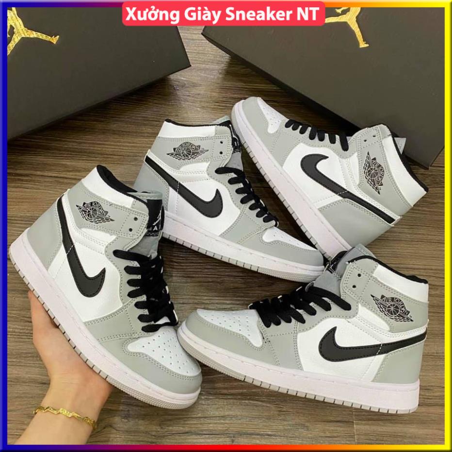 Giày thể thao Jd1 cao cổ đen trắng, Giày Jordan Panda cổ cao nam nữ - Hàng chuẩn Full Box Bill