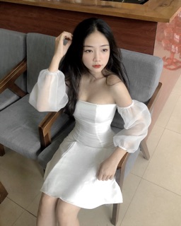 Đầm Ally tay voan