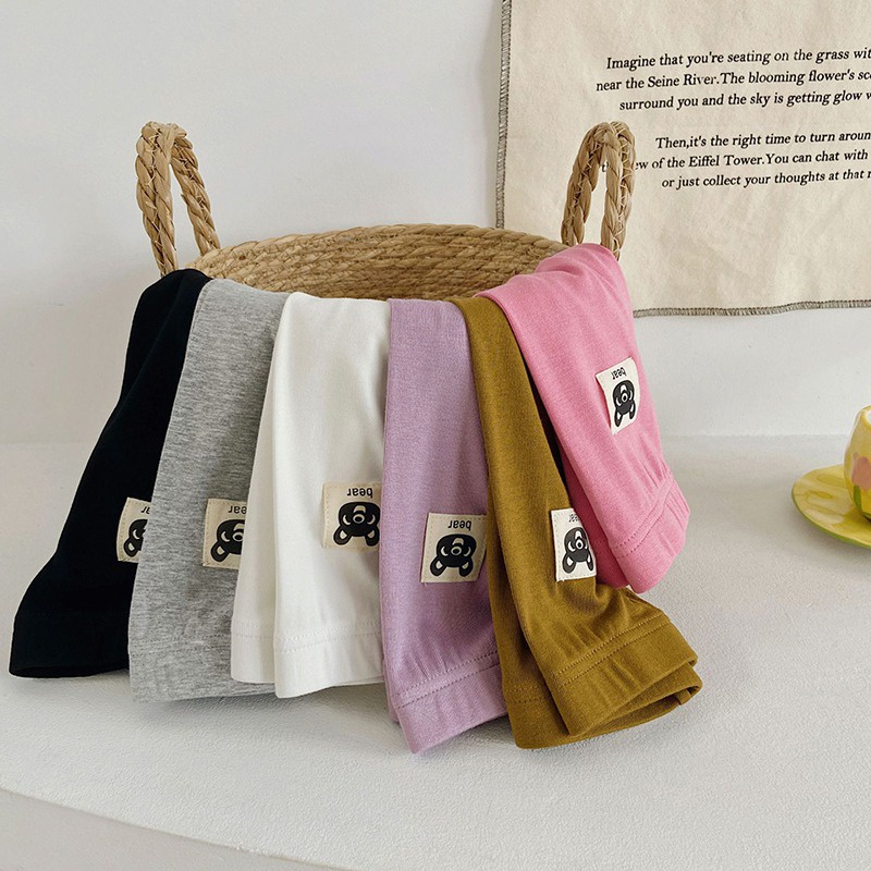 Quần Legging Kiểu Hàn Quốc Dễ Thương Thời Trang Xuân Thu Cho Bé Gái