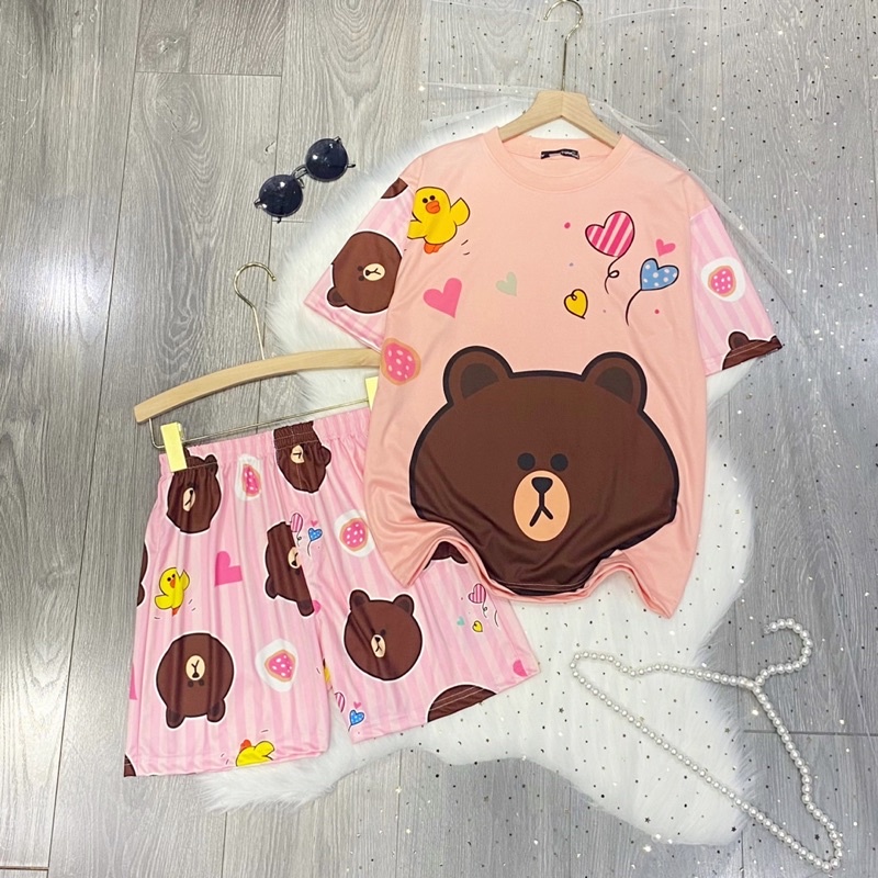 Đồ bộ nữ mặc nhà form rộng thoải mái, chất thun lạnh thánh mát, thấm hút hồ hôi - Clothing for girl